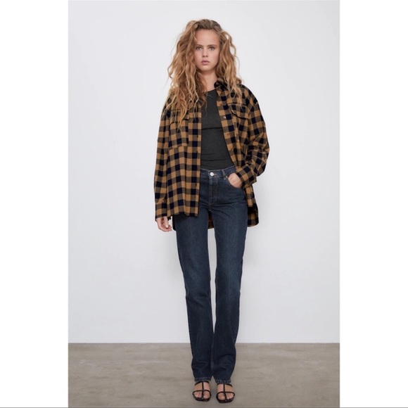Zara Tops - ZARA oversized plaid shirt -